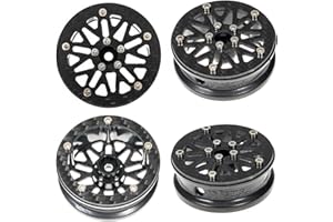 RampCrab 1.8" (46mm) Super Wheels, Carbon fibre Beadlock Wheels, fit for SCX24, TRX4M, FCX24, CR18P, Style D