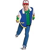 Disguise unisex-adult Ash Ketchum Costume, Official Ash Costume Pokemon Outfit With Jacket and Hat