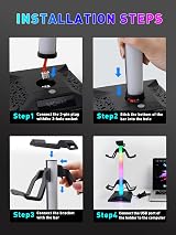 VCOM RGB Headphone Stand Holder with 2 USB 1 Type-C Ports Gaming Desk view 4