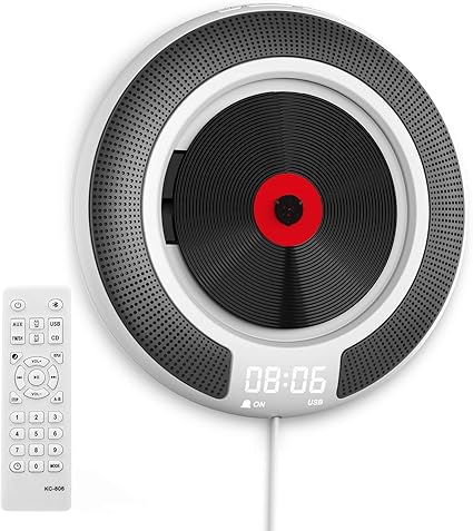 Amazon Com Mansso Portable Cd Player With Bluetooth Wall Mountable Cd Music Player Home Audio Boombox With Remote Control Fm Radio Built In Hifi Speakers Mp3 Headphone Jack Aux Input Output Home Audio