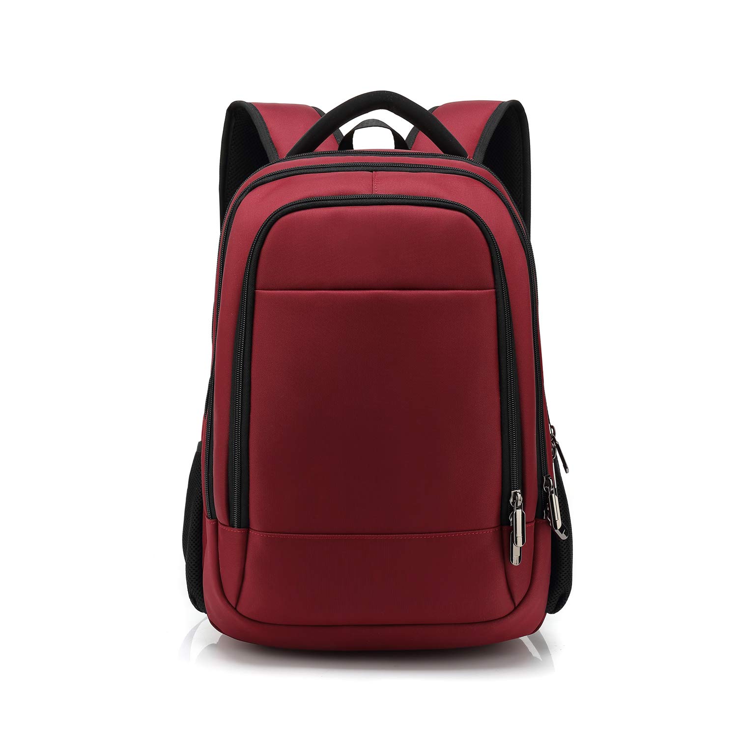 FANDARE Unisex Laptop Backpack Business Travel Daypack with USB Earphone Port College Computer School Bag Knapsack for Women Men Outdoor Campus Pack Waterproof Polyester Red