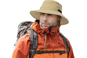 TOP-EX L/XL/XXL UV50+ Waterproof Bucket Sun Hat for Fishing Golf Hiking All-Weather Outdoor Rain Hat Stiff Brim