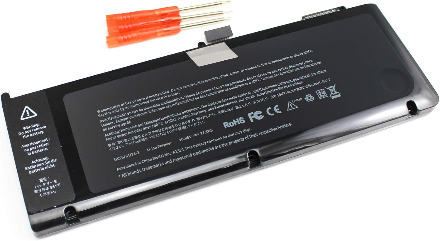 TECHEER 77.5WH A1321 Battery Compatible with MacBook Pro 15" inch A1286 Battery(Only for Mid 2009 2010 Version),fits MB985 MC118 MB986J/A MC118LL/A MC373LL/A MB986LL/A 661-5211, 661-5476, 020-6766-B