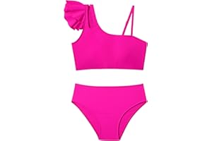 Doumlop Girls Swimsuits Bikini Set, Kids Bathing Suit for Girls Ruffle Two Piece Girls' Swimwear with Adjustable Strap