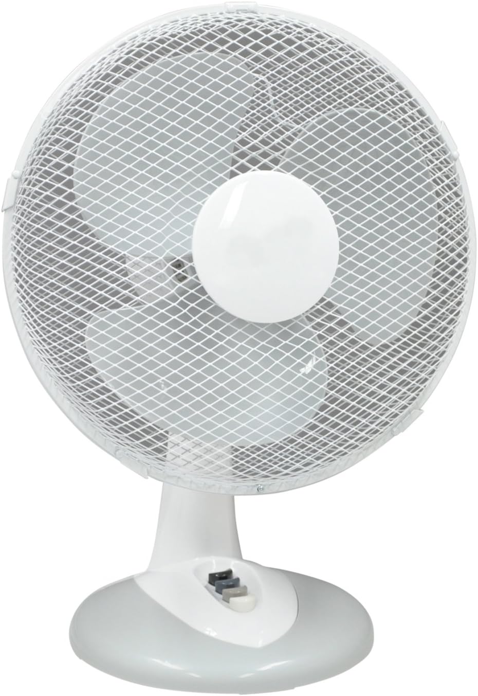 Quality Branded White 12" 3 Speed Oscillating Desk top Fan with