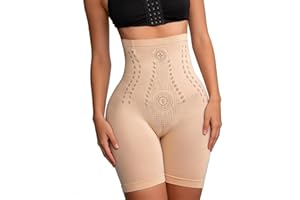 Women's High Waist Tummy Control Shaping Shorts 1pc Golden Accents Slimming Panties for Flat Tummy & Lifted Buttocks