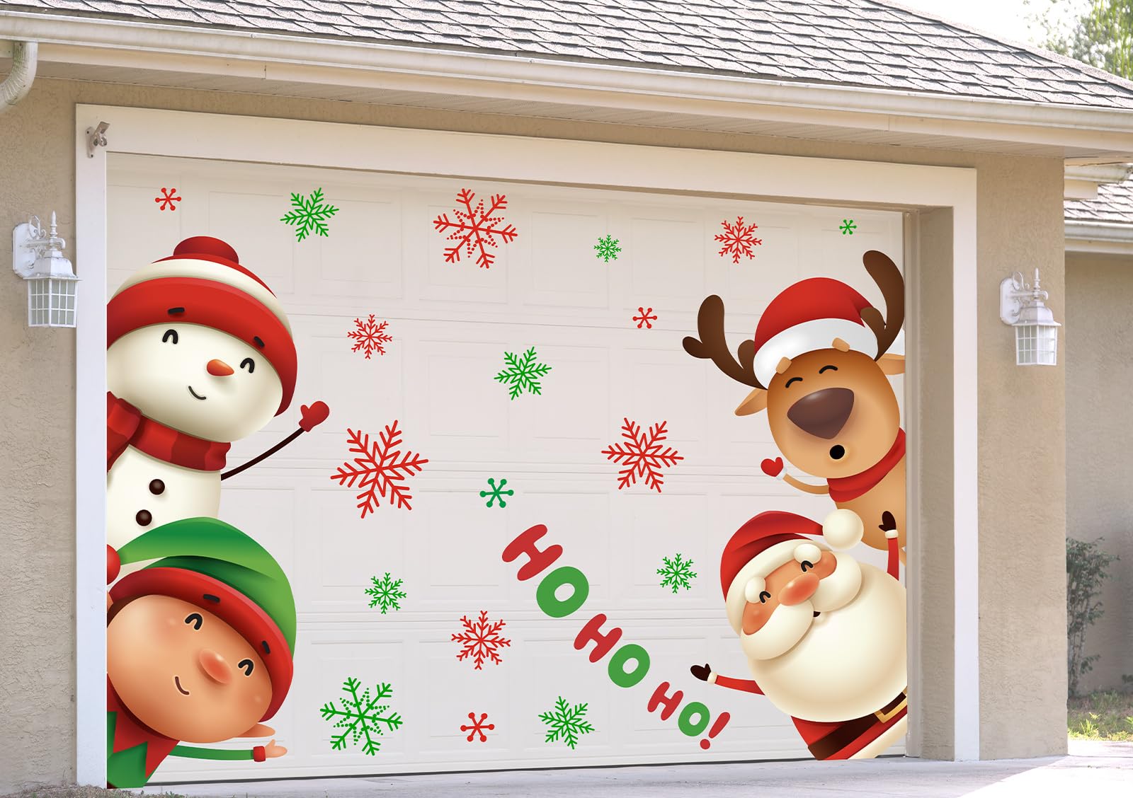 Photo 1 of Whaline 25Pcs Christmas Garage Door Magnets Cartoon Xmas Character Snowflake Magnetic Refrigerator Stickers for Winter Home Party Room Car Decoration