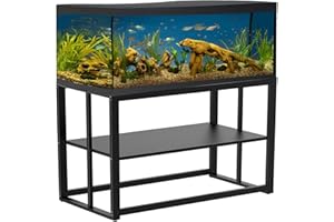 Opulsph 40 Gallon Fish Tank Stand, 660LBS Capacity Thickened Metal Aquarium Stand, 36.5" x 18.5" x 29.5" Aquarium Turtle Tank, Double-Layer Storage Design for Home and Office (Tank not Included)