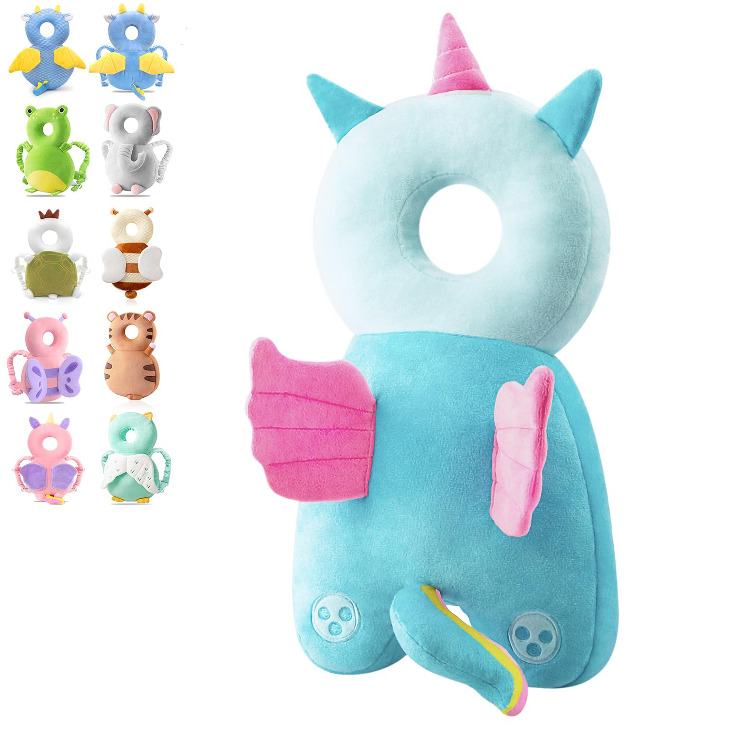 JINYJIA Baby Head Protector Backpack, Adjustable Safety Pillow for Toddlers Learning to Walk, Soft Pads for 4-24 Months, Angel — image 1