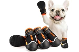 AOKOWN Dog Shoes for Large Dogs, Anti-Slip Dog Boots for Winter Snow, Hot Pavement, Dog Booties & Paw Protectors for Hardwood Floors Size 7
