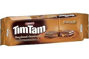 Tim Tam Chewy Caramel Cookies - Caramel Filled Chocolate Covered Biscuits - 175g