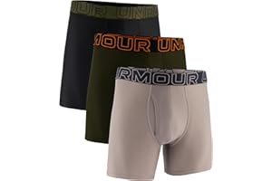 Under Armour Mens Ua Performance Tech - Solid 6 in 3pk,Taupe DuskBoxer Briefs