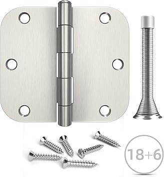 Hosom 3 5 Inches Door Hinges Brushed Nickel 18pcs Interior Door