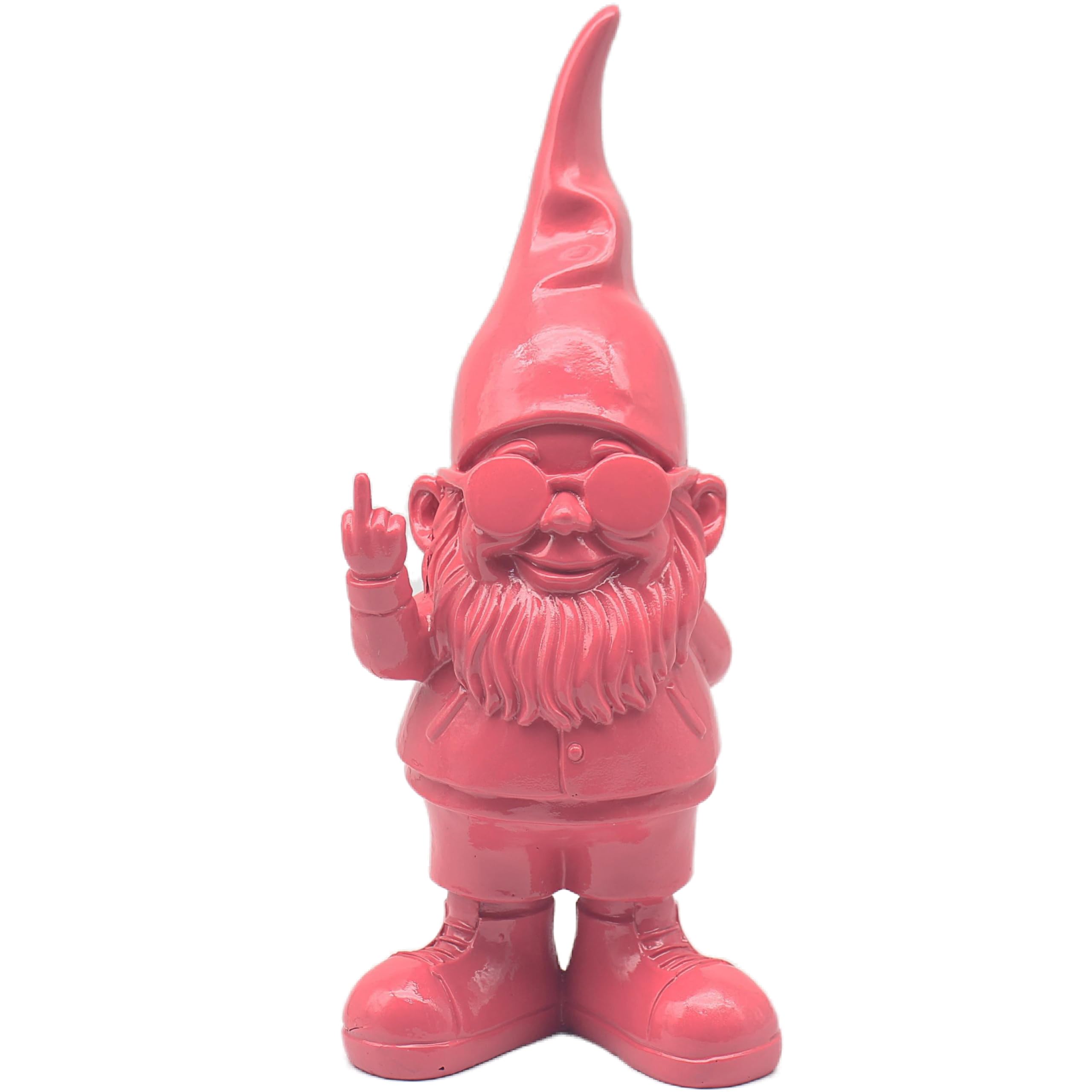 Lesser & Pavey Gnomes Home Decor Figurines & Ornaments For Home & Office | Decorative Home Accessories Statues For Indoor & Outdoor | Lovely Gifts for Women & Men Swearing Pink 27 Cm