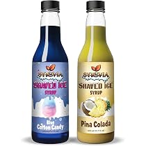 Amazon.com: Syruvia Snow Cone Syrup 12.7oz - Blue Cotton Candy ...