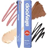 Alleyoop Pen Pal 4-in-1 Makeup Pen, Eyeliner, Lip Liner, Brow, In a Rouge | Vegan Eyebrow Pencils for Women &amp; Highlighter, Purse-Approved Touch-Ups &amp; Smudge-Proof Flattering Shades, Cruelty-Free