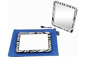 BAYDEFUL 5x7 inch Zebra Design Magnetic Pocket Locker Mirror & Magnetic Locker Dry Erase Board Set for School Locker, Bathroom, Household Refrigerator,Workshop Toolbox or Office Cabinet