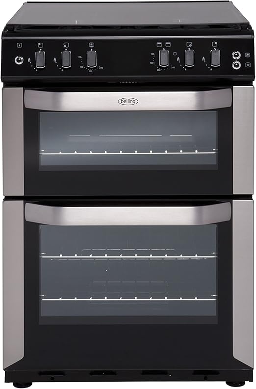 Belling FSDF60DOWSTA 600mm Dual Fuel Double Cooker Fan Oven Stainless