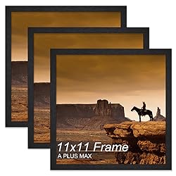 A PLUS MAX Square 11x11 Frame Set of 3, Black