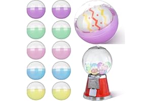 Veemoon 25pcs Empty Vending Machine Capsules, 3 Inch Refillable Gumball Vending Capsules Macaron Semi-transparent Plastic Bal