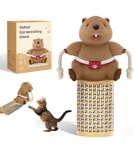 Marioneta De Ratón Para Gatos – Juguete Interactivo De Lucha, Guante De Mano – Alivia El Estrés Y El Aburrimiento