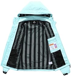 MOERDENG Women's Waterproof Rain Jacket Lightweight