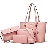 Women Fashion Handbags Wallet Tote Bag Shoulder Bag Top Handle Satchel Purse Set 4pcs