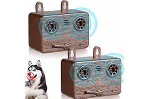 coprisin Dog Bark Control Devices, 2 Pack Auto Anti Barking Devices with 4 Levels, 50ft Bark Box Dog Bark Deterrent Devices for Indoor/Outdoor Dogs, Effective Stop Dog from Barking