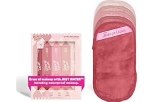 MakeUp Eraser Mini PRO 5pk Gift Set, Erase All Makeup With Just Water, Including Waterproof Mascara, Eyeliner, Foundation, Lipstick, Sunscreen, and More Blush, 5ct