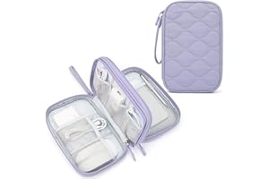 Skycase Tech Pouch - Lightweight Electronics Organizer Travel Case, Double Layers Travel Cable Organizer, All-in-One Storage Bag for Charger, Cord, Phone, Flash Drive, Accessories