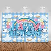 5x3ft Kawaii Dog Birthday Party Decoration Kawaii Dog Theme Birthday Backdrop for Girls Kids Cartoon Theme Party Supplies Cute Photography Backdrop
