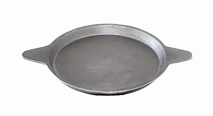 Craftsman India Cast Iron Dosa Tawa for Cooking (10 Inch-Diameter_Seasoned)