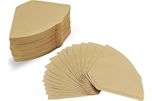 BACXIGO 4 Cone Coffee Filters (Natural Unbleached, 100)