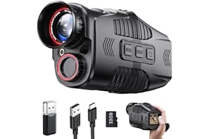 ANTOMIN Night Vision Monocular, [2025 Upgrade] 1312FT Monocular Night Vision Goggles, HD Hunting Night Vision for Long Rang Infrared Goggles Night