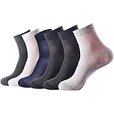 6 Pack Mens Ultra Thin Breathable Socks Summer Mesh Cotton Business Dress Sock