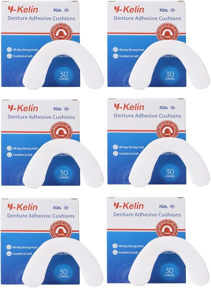 YKelin Lower Denture Adhesive Cushion 30 Counts Per Container Grip