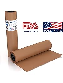 Pink Kraft Butcher Paper Roll - 18 Inch x 175 Feet (2100 Inch) - Food Grade FDA Approved &ndash; Great Smoking Wrapping Paper for Meat of all Varieties &ndash; Made in USA &ndash; Unwaxed and Uncoated