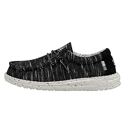 HEYDUDE Boy's Wally Youth Stretch Black Size 4