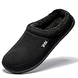 NewDenBer Men's Warm Memory Foam Suede Plush Fleece