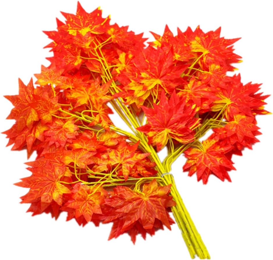 XIANGJUN Simulation branches red maple leaf rattan garden works green plants wall decorations fake leaves Juanhua plastic dried branches