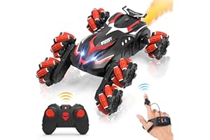 Eulogia 6WD Gesture Sensing RC Stunt Car, 2.4GHz RC Climbing Car with Spray & Music, 360° Spin All Terrain Remote Control Car Kids Toys Gift for 5-12 Years Old Boys Girls Christmas Birthday