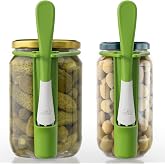 2 Pack Pickle Fork Pickle Grabber Tool, Pickle Picker for the jar-Green | Kitchen Gadgets Pickle and Olive Forks, 304 food-grade stainless steel, for pickle cans and kitchen decoration
