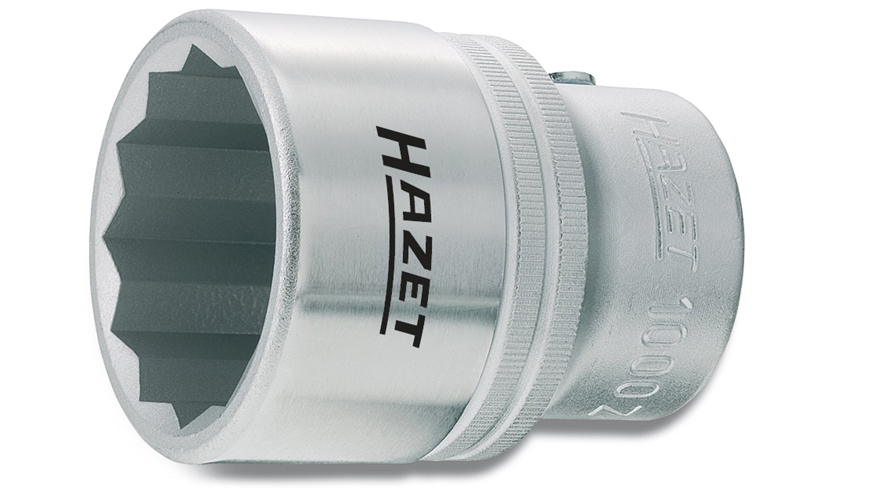 HAZET 1000Z-30 55 mm 12-Point Profile Socket - Chrome-Plated/Polished