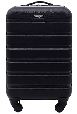 Wrangler 22" Hardside Spinner Carry-On Luggage, Black