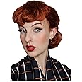 ALLAURA Wigs Lucy Auburn Red Hair Wig 50s Housewife – Synthetic Natural Looking – Lucy Wig 1950s Wig | Compatible with Lucy Wig