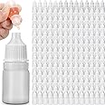 Maxcheck 400 Pieces 5ml Plastic Dropper Bottles Mini Portable Squeeze Bottle with Caps Clear Empty Squeezable Essential Oil Dropper Container for Liquids