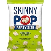SkinnyPop Popcorn Bag, Original, Party Size Bag, Gluten Free Snacks, 8 oz | Whole Grain Popcorn, Healthy Snacks for Adults, Vegan, Peanut and Tree Nut Free, for Sharing, 8 oz
