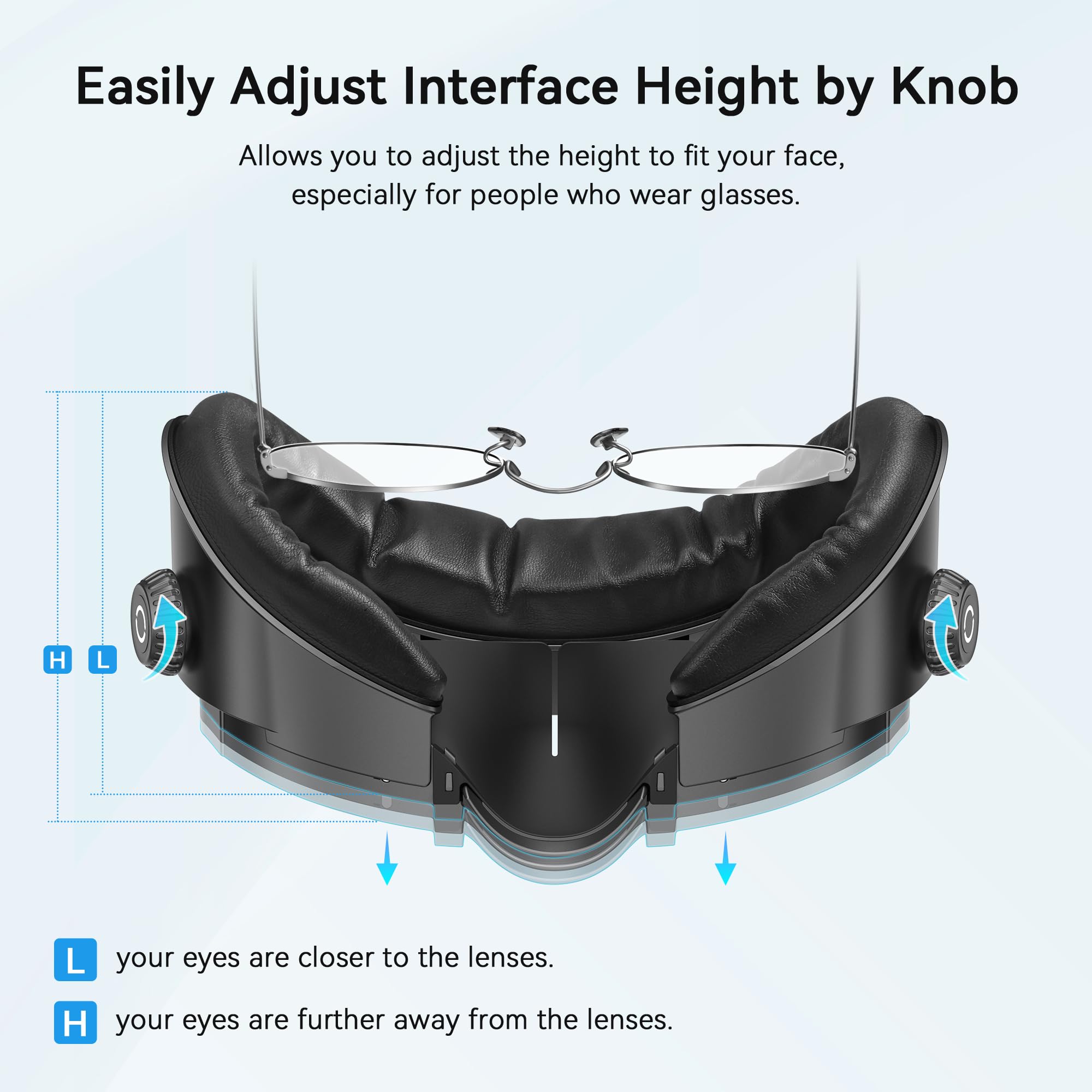 AMVR FC3 Upgraded Face Cover Pad Facial Interface Compatible with Meta/Oculus Quest 3 Accessories, with Knob Adjustable, NOT Compatible with Meta Quest 3S