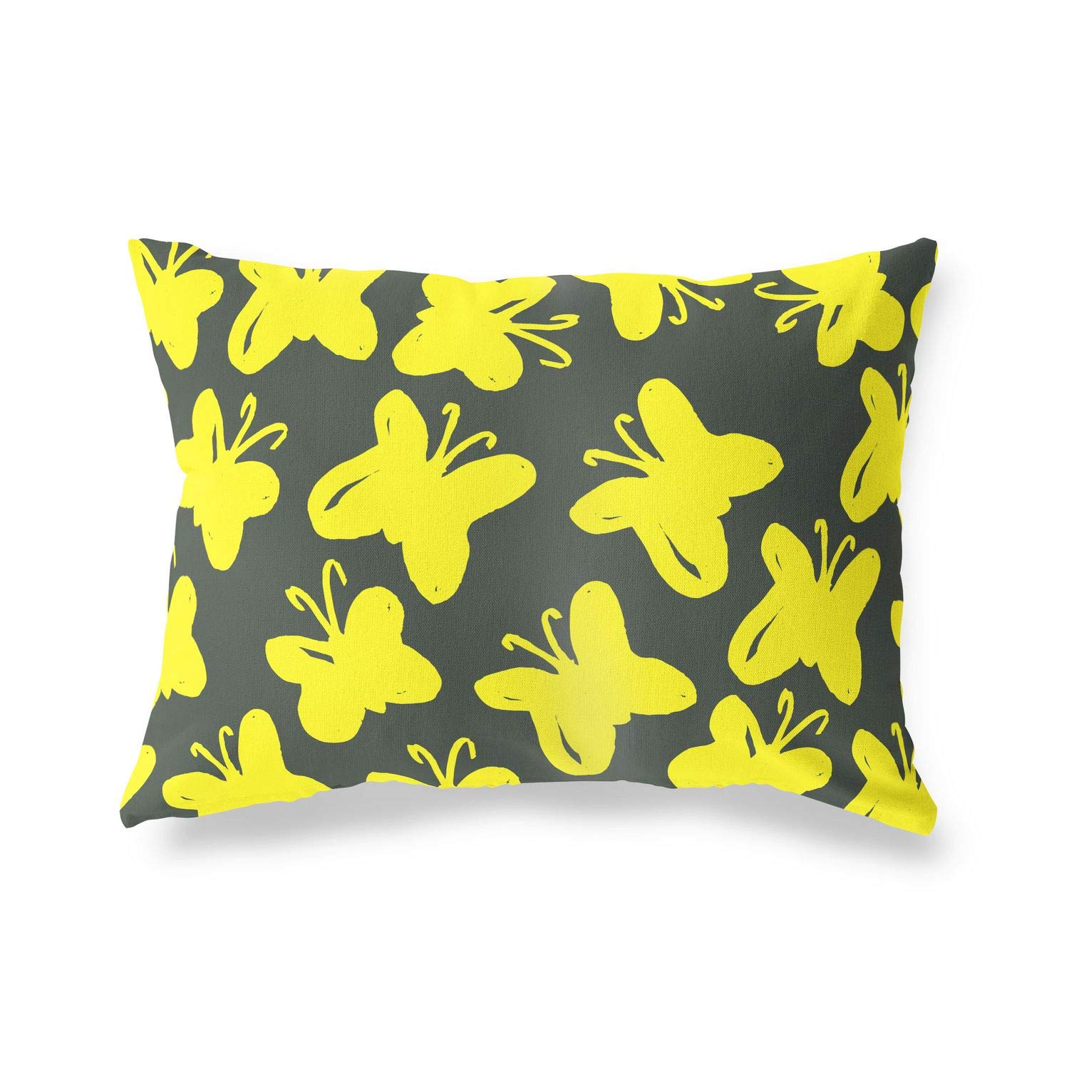 BonaMaison Decorative Cushion Cover, Neon Yellow-Fume Throw Pillow Covers, Home Decorative Pillowcases for Livingroom, Sofa, Bedroom, Size: 45X60 Cm - Designed and Manufactured in Turkey
