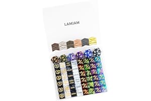 LAMJAM 66 PCS MTG Dice Counters Keyword Metal Tokens +1/+1 Shield Life Counter Dice Set Spindown D20 for MTG, TCG, Magic Cards Gaming Accessories